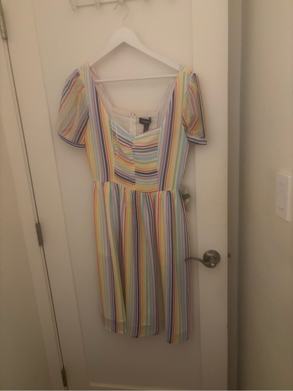 Modcloth Pastel Rainbow Stripe Mini Dress